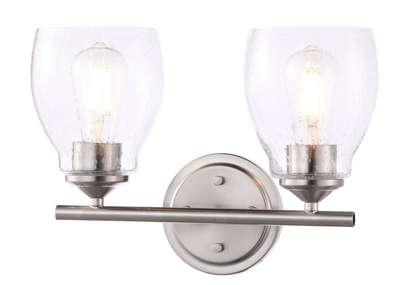 Winsley 2-Light Bath Vanity Light in Brushed Nickel