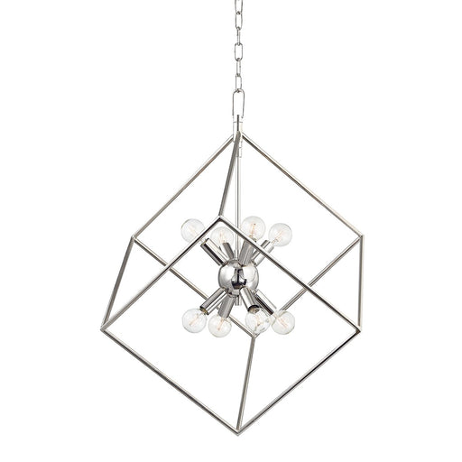 Roundout 8-Light Chandelier in Polished Nickel