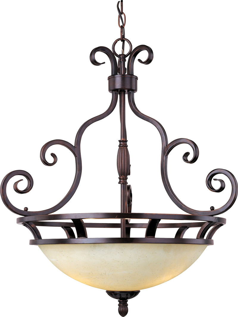 Manor 3 Light Pendant in Oil Rubbed Bronze
