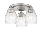Winsley 3-Light Semi-Flush Mount in Brushed Nickel