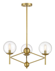 Auresa 3-Light Chandelier in Soft Brass