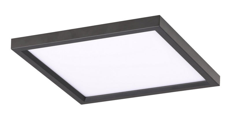 15" Square LED Flush Mount in Coal