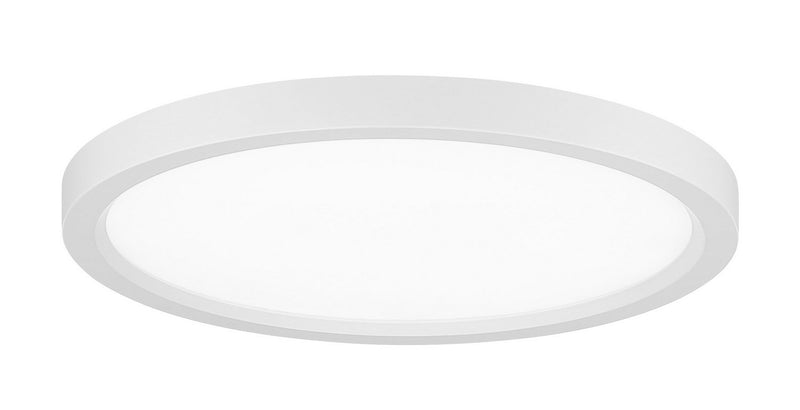 15" Slim Disc LED Flush Mount in White