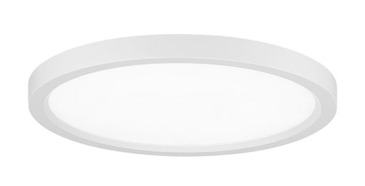 15" Slim Disc LED Flush Mount in White