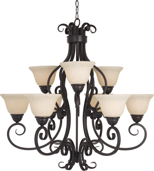 Manor 9 Light Chandelier in Oil Rubbed Bronze