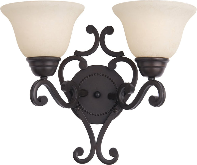 Manor 2 Light Bath Vanity Light in Oil Rubbed Bronze
