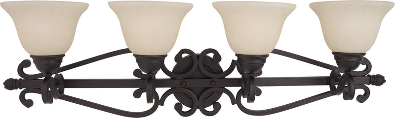 Manor 4 Light Bath Vanity in Oil Rubbed Bronze