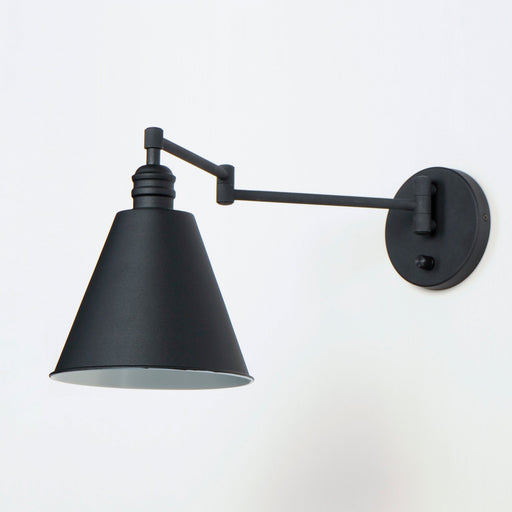 Library 1 Light Wall Sconce in Black