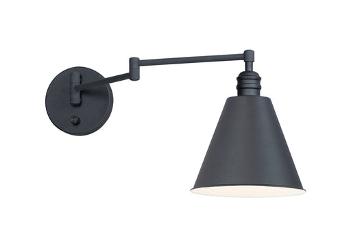 Library 1 Light Wall Sconce in Black