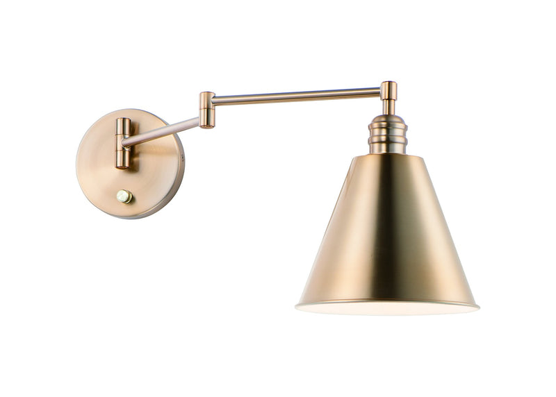 Library 1 Light Wall Sconce in Heritage