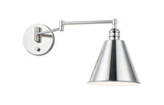 Library 1 Light Wall Sconce in Polished Nickel