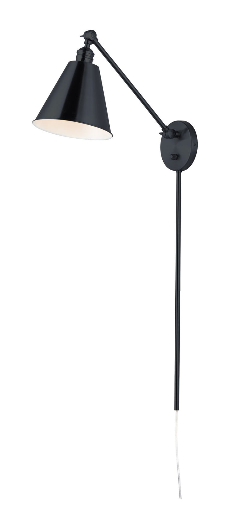 Library 1 Light 32" Wall Sconce in Black