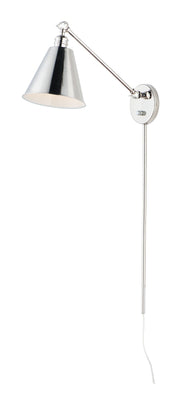 Library 1 Light 32" Wall Sconce in Polished Nickel