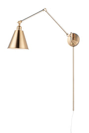 Library 1 Light 37" Wall Sconce in Heritage