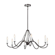 Freesia 8-Light Chandelier in Anvil Iron