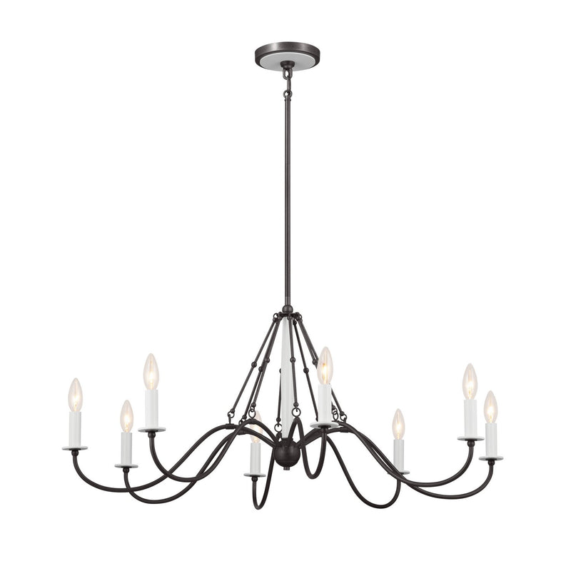 Freesia 8-Light Chandelier in Anvil Iron
