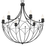Topiary 6-Light Chandelier in Textured Black