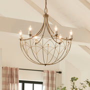 Topiary 6-Light Chandelier in Character Bronze