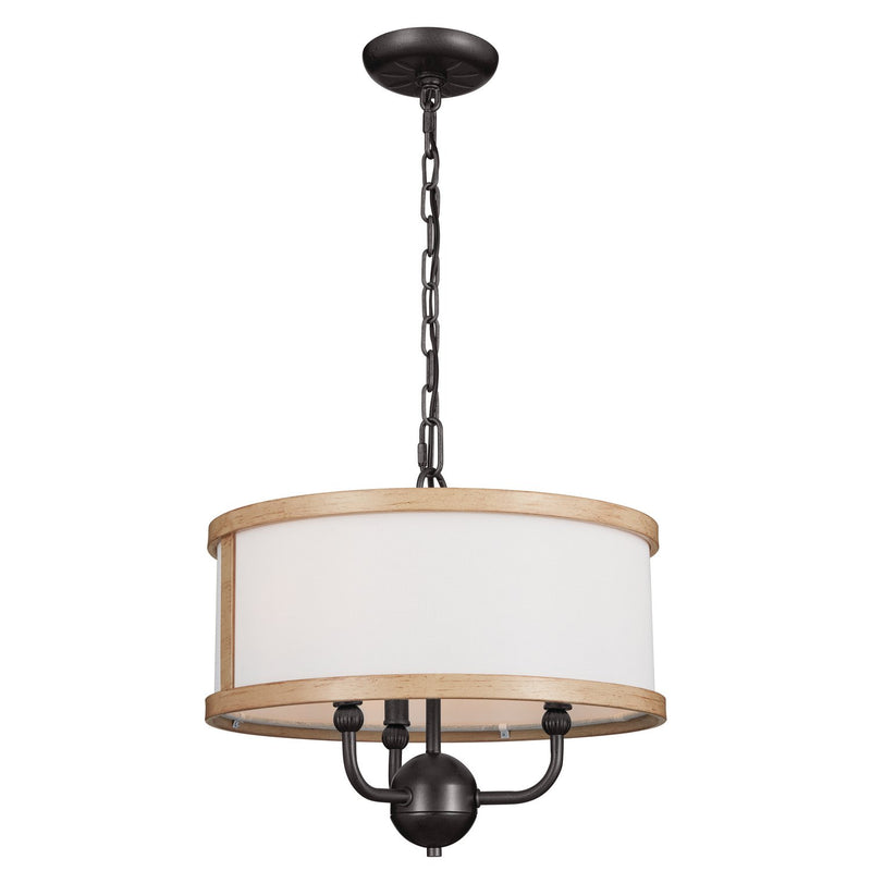 Heddle 3-Light Convertible Chandelier in Anvil Iron