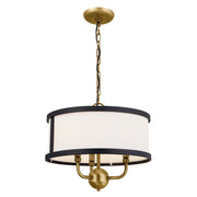 Heddle 3-Light Convertible Chandelier in Natural Brass