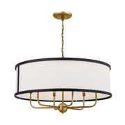 Heddle 6-Light Chandelier in Natural Brass