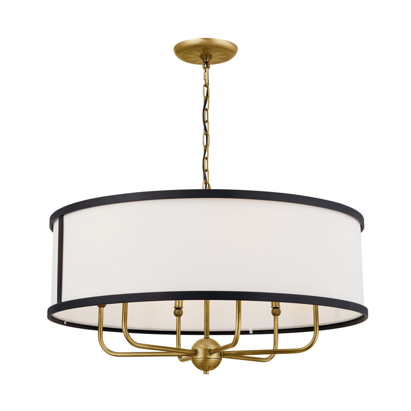Heddle 6-Light Chandelier in Natural Brass