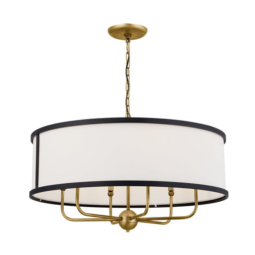 Heddle 6-Light Chandelier in Natural Brass