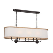 Heddle 8-Light Linear Chandelier in Anvil Iron