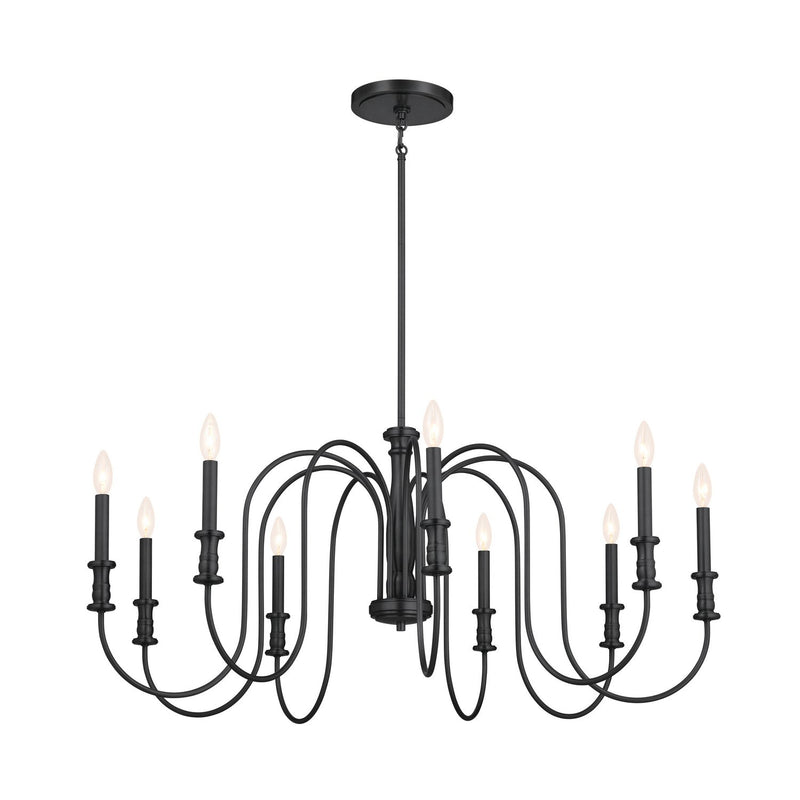 Karthe 9-Light Chandelier in Black
