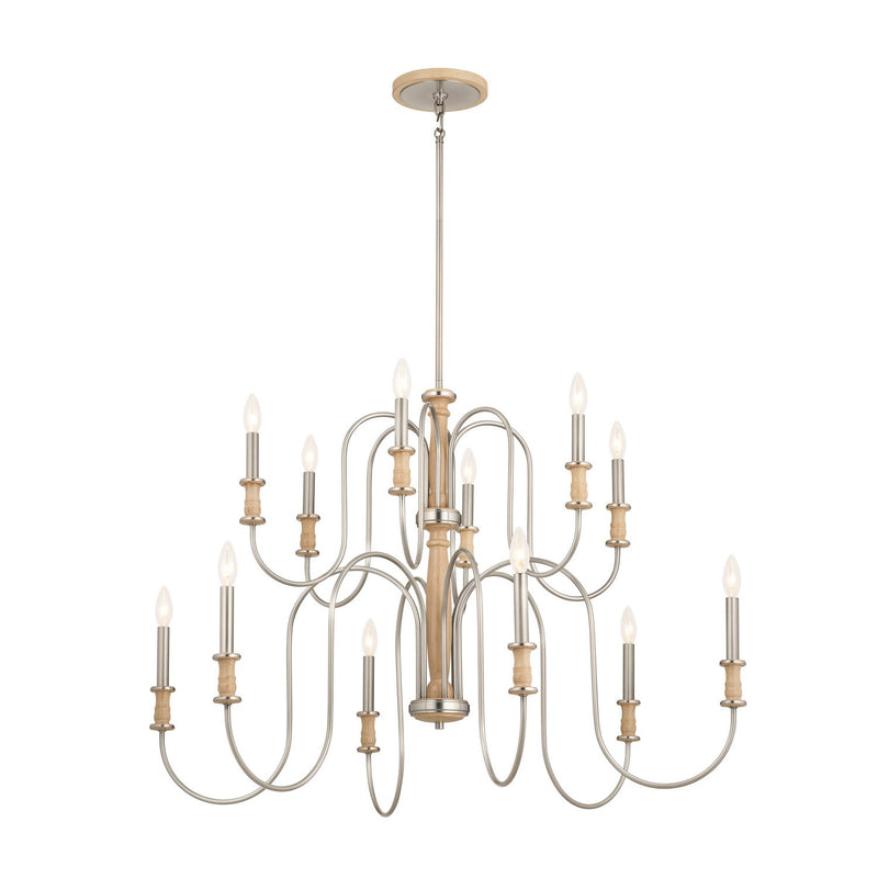 Karthe 12-Light Chandelier in Brushed Nickel