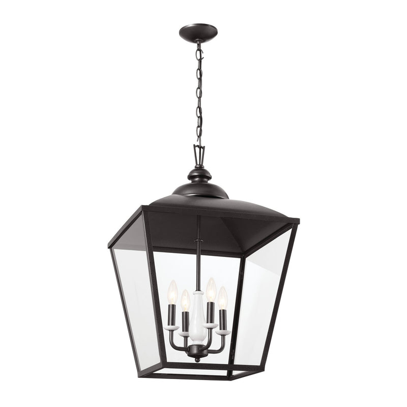 Dame 4-Light Lantern Pendant in Anvil Iron
