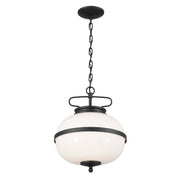 Opal 2-Light Pendant in Textured Black