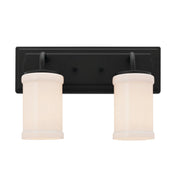 Vetivene 2-Light Bath Vanity Light in Textured Black