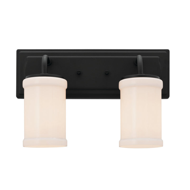 Vetivene 2-Light Bath Vanity Light in Textured Black