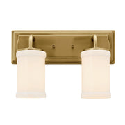 Vetivene 2-Light Bath Vanity Light in Natural Brass