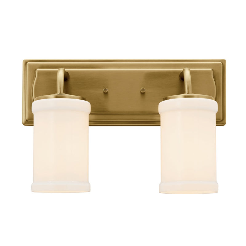 Vetivene 2-Light Bath Vanity Light in Natural Brass
