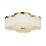 Clover 4 Light Flush Mount in Satin Brass