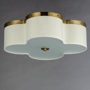 Clover 4 Light Flush Mount in Satin Brass