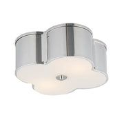 Clover 2 Light 14" Flush Mount in Polished Nickel
