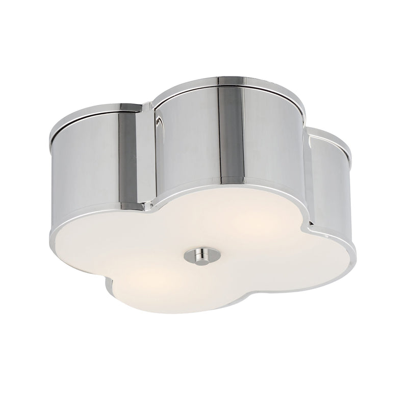 Clover 2 Light 14" Flush Mount in Polished Nickel