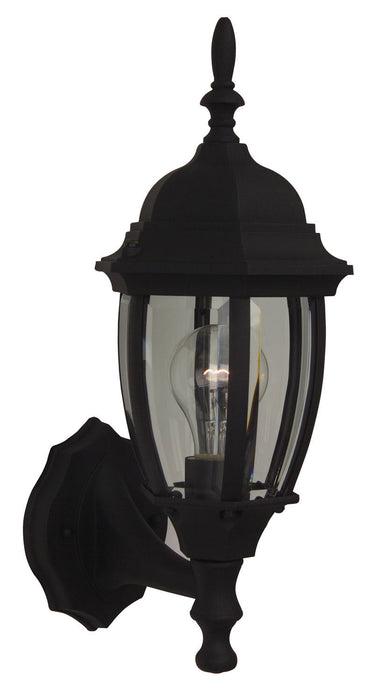 Bent Glass 1-Light Wall Sconce in Textured Matte Black