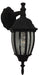 Bent Glass 1-Light Wall Lantern in Textured Matte Black