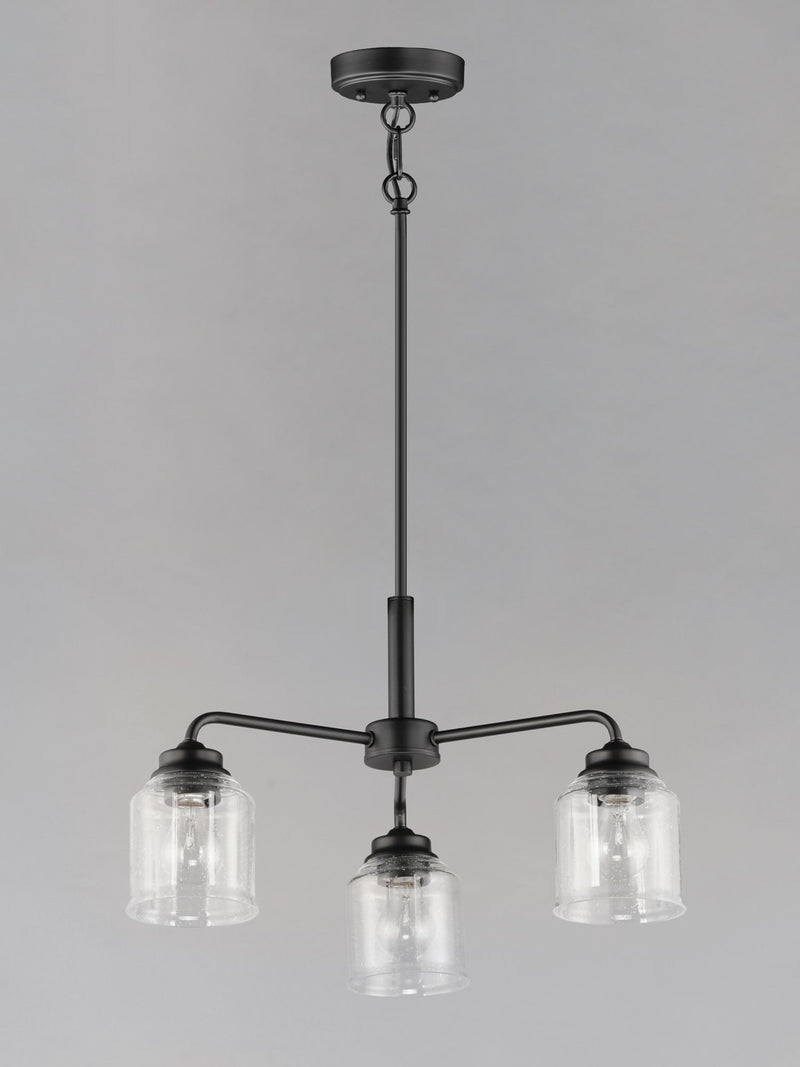 Acadia 3 Light Chandelier in Black
