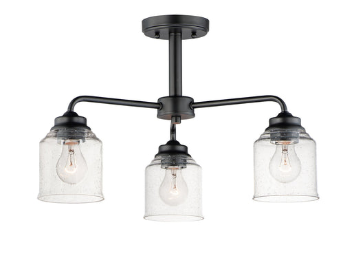 Acadia 3 Light Chandelier in Black