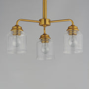 Acadia 3 Light Chandelier in Natural Aged Brass