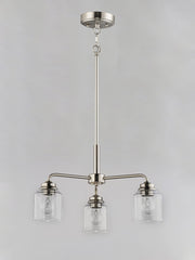 Acadia 3 Light Chandelier in Satin Nickel