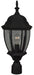 Bent Glass 1-Light Post Mount in Textured Matte Black