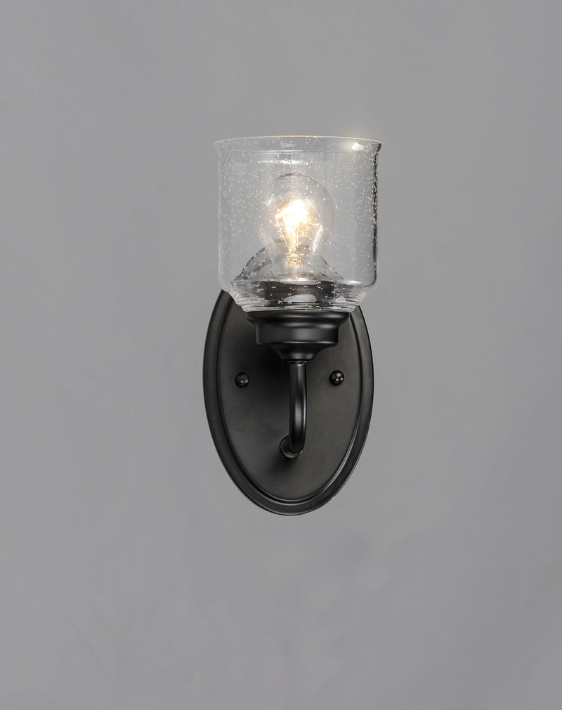 Acadia 1 Light Wall Sconce in Black