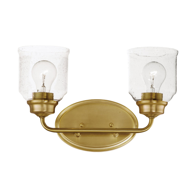 Acadia 2 Light Bath Vanity in Natural Aged Brass