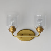 Acadia 2 Light Bath Vanity in Natural Aged Brass